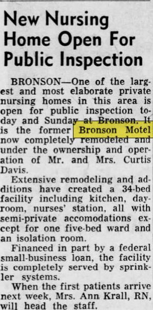 Bronson Motel - 1962 Conversion To Nursing Home (newer photo)